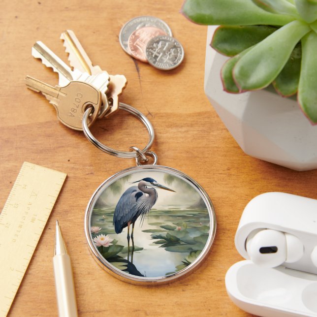 Great Blue Heron Key Ring (Desk)