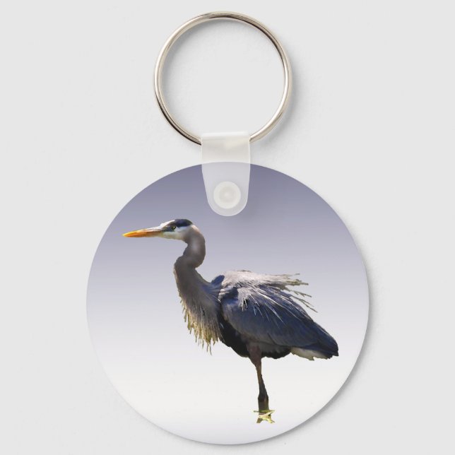 Great Blue Heron Key Ring (Front)