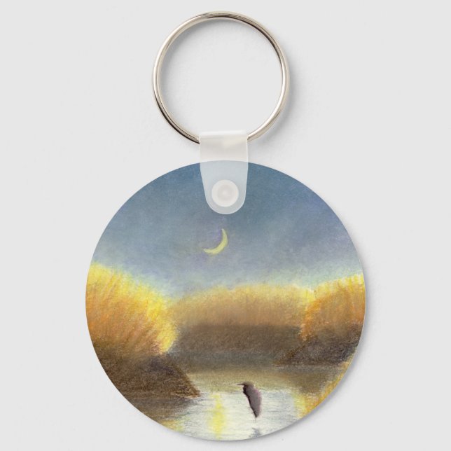 Great Blue Heron Key Ring (Front)