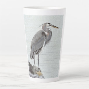 Great Blue Heron Latte Mug