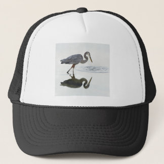 Great Blue Heron Looking at Ripples in Water.jpg Trucker Hat