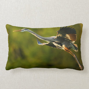 great blue heron lumbar cushion