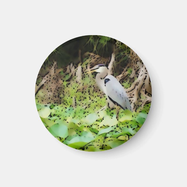 Great Blue Heron Magnet (Front)