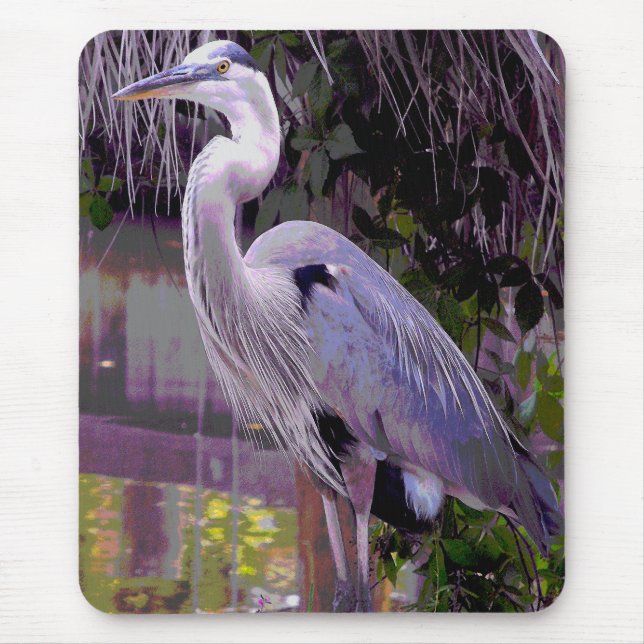Great Blue Heron Mouse Pad (Front)