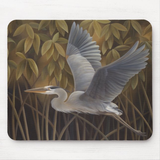Great Blue Heron Mousepad (Front)