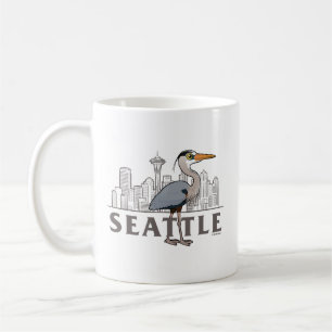 Great Blue Heron of Seattle City Bird Coffee Mug
