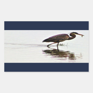 Great Blue Heron Photo Rectangular Sticker