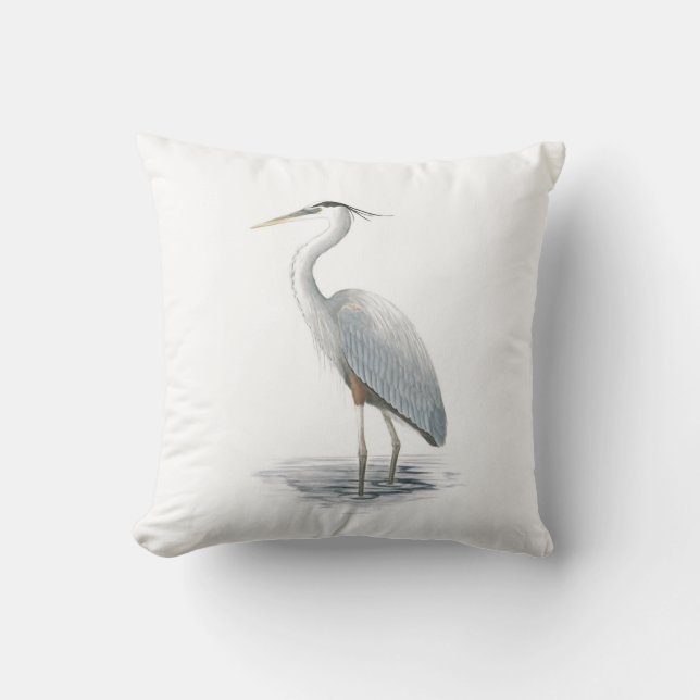Great Blue Heron Pillow (Front)