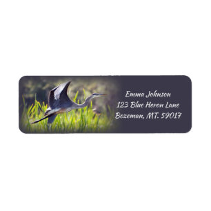 Great Blue Heron Return Address Label