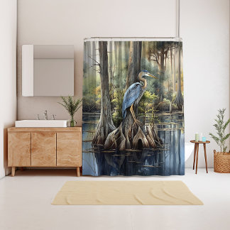 Great Blue Heron Shower Curtain