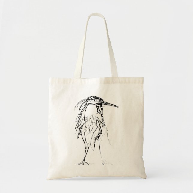 Great Blue Heron Sketch Tote (Front)