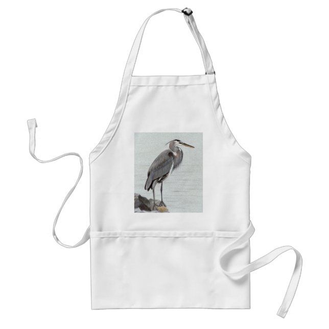 Great Blue Heron Standard Apron (Front)