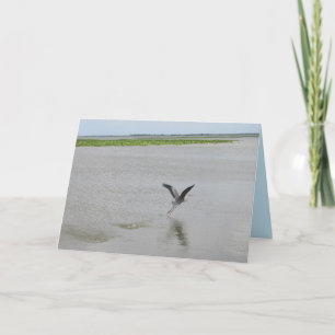 Great Blue Heron Taking Off Folded Card