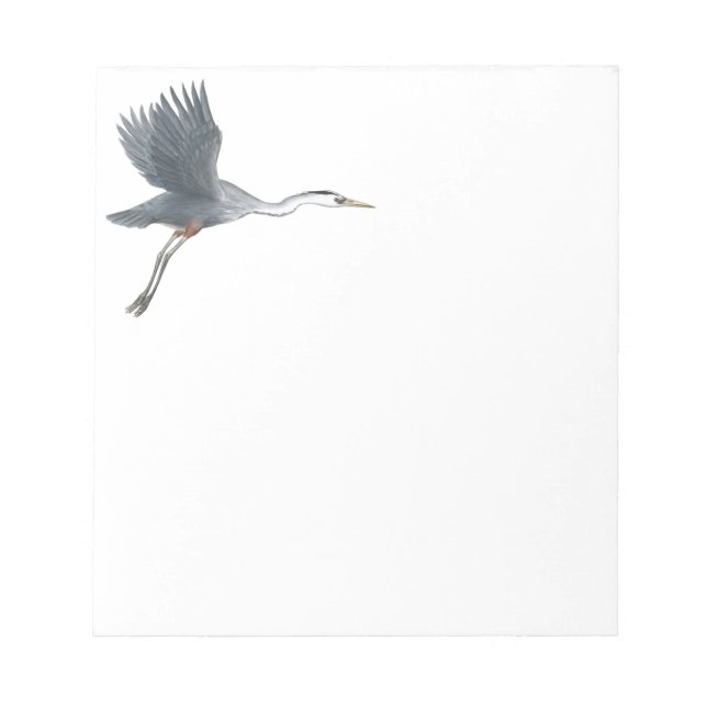 Great Blue Heron Taking Off Notepad (Front)