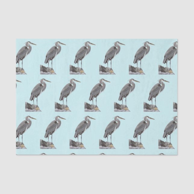 Great Blue Heron Tissue Paper (Front)