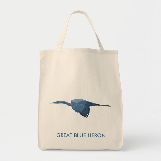 GREAT BLUE HERON TOTE BAG (Front)