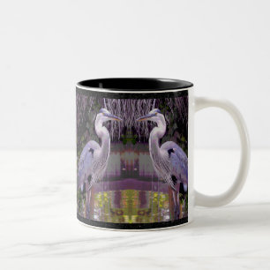 Great Blue Heron Two-Tone Coffee Mug