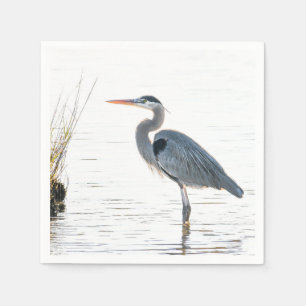 Great Blue Heron - wading Napkin