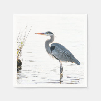 Great Blue Heron - wading Napkin