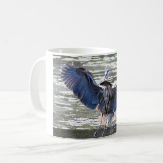 Great Blue Heron with a Catfish Coffee Mug