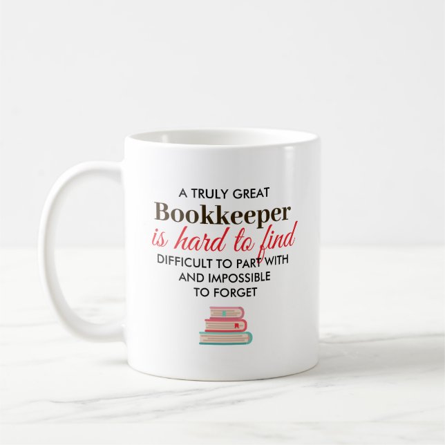 Great Bookkeeper Personalised Name Gift Coffee Mug (Left)