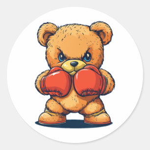 Great Boxer Outfit For Boxing Gloves Lovers Classic Round Sticker
