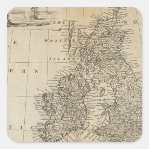 Great Britain and Ireland 2 Square Sticker
