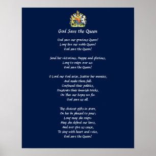 Great Britain Anthem Poster (God Save the Queen)