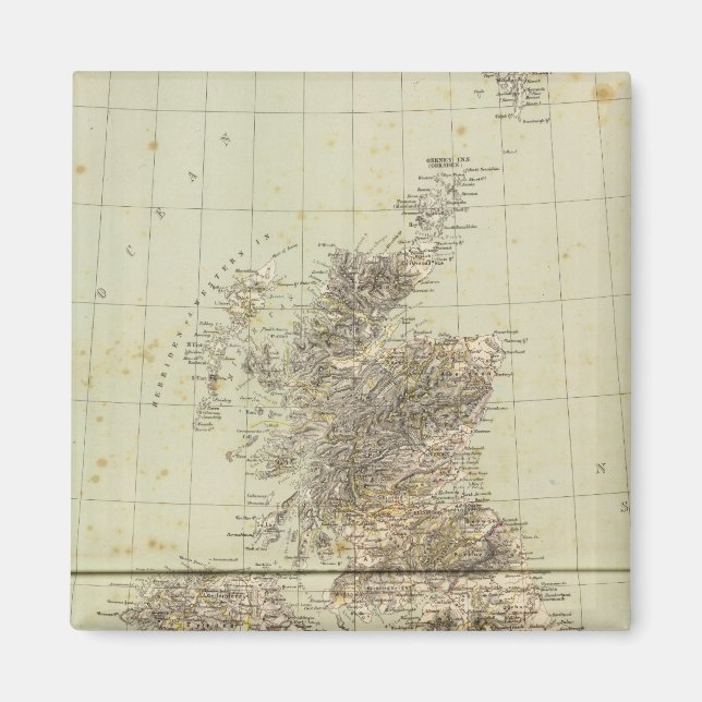 Great Britain Atlas Map Magnet (Front)
