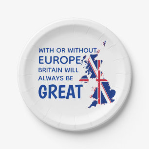 GREAT BRITAIN BREXIT EUROPE Party Paper Plate