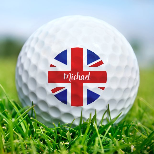 Great Britain British UK United Kingdom Flag Name Golf Balls (Great Britain British UK United Kingdom Flag Name Golf Balls)
