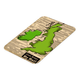 Great Britain By Rail travel poster Magnet