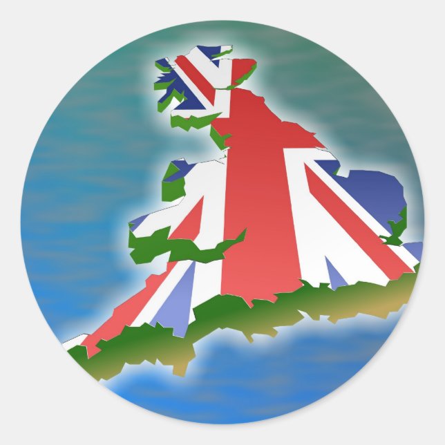 Great Britain Classic Round Sticker (Front)