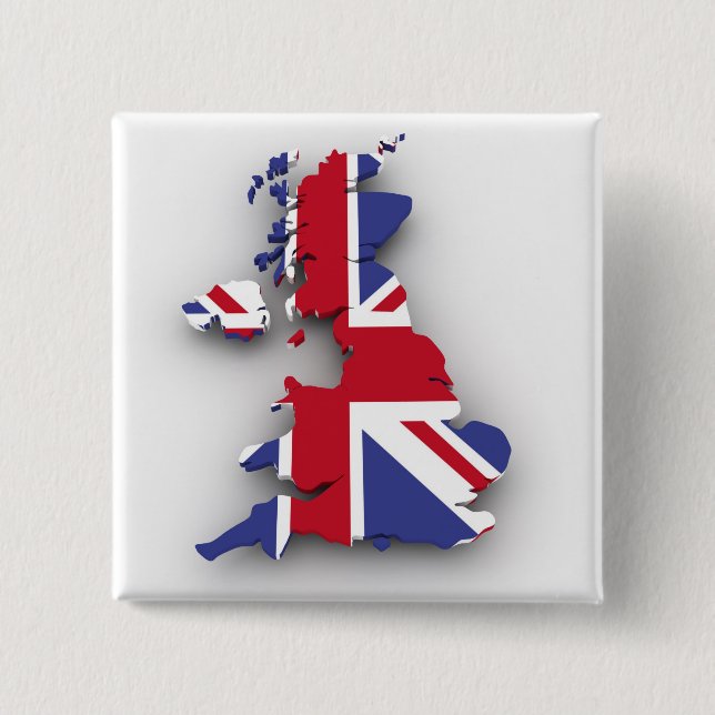 Great Britain country 15 Cm Square Badge (Front)