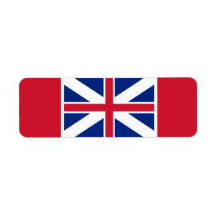 Great Britain flag (1707-1800) Return Address Label