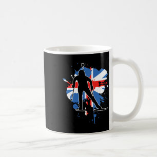 Great Britain Flag Biathlonist - British Biathlon  Coffee Mug