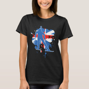 Great Britain Flag Biathlonist - British Biathlon T-Shirt