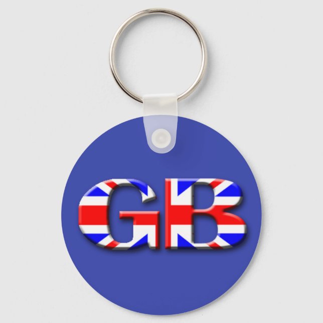 Great Britain Flag Key Ring (Front)