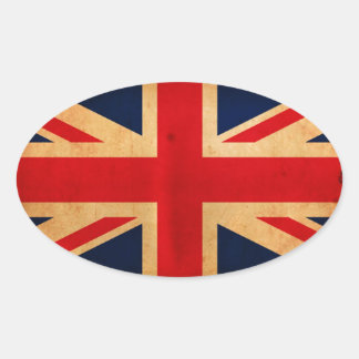 Great Britain Flag Oval Sticker
