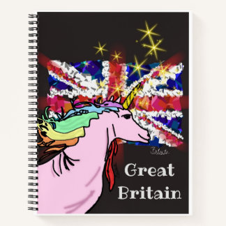 Great Britain flag unicorn journal