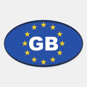 Great Britain - GB - European Union oval Sticker
