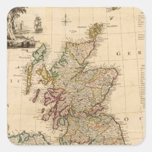 Great Britain, Ireland Square Sticker