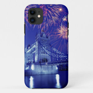 Great Britain, London. Fireworks over the Tower iPhone 11 Case