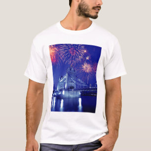 Great Britain, London. Fireworks over the Tower T-Shirt