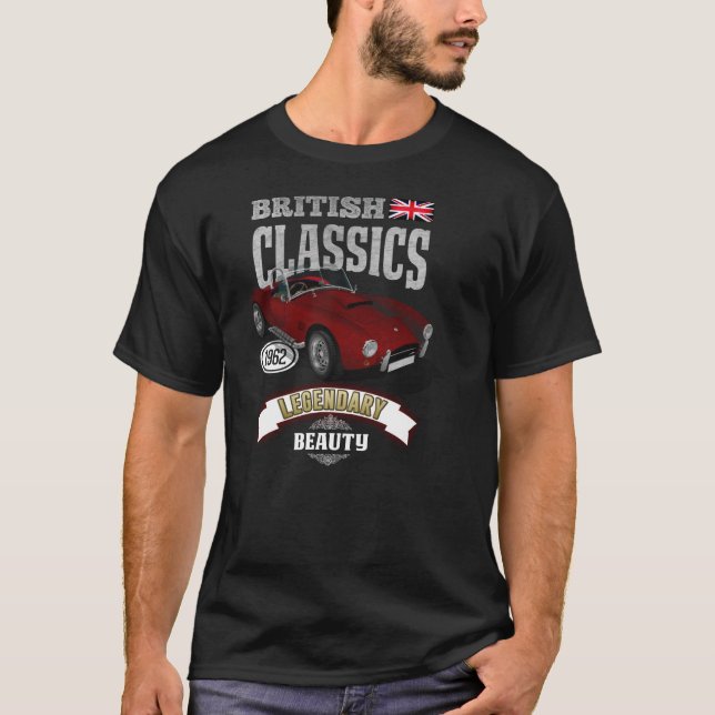 Great Britain Oldtimer AC Shelby Cobra Union Jack T-Shirt (Front)