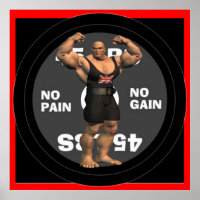 Great Britain Powerlifter Poster