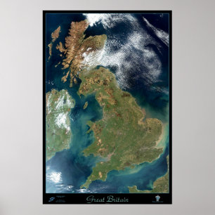 Great Britain satellite poster