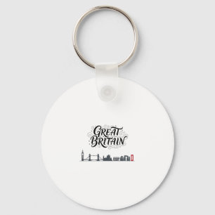 Great Britain Skyline Travel Vacation Outfits Key Ring