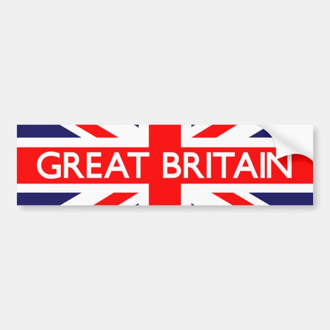 Great Britain UK Flag Bumper Sticker (Front)