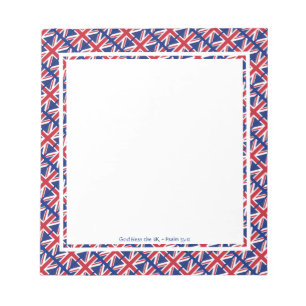 GREAT BRITAIN UK Patriotic Personalised BRITISH Notepad